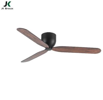 China JK ZS-52-22021B-BK 52inch 3 Blade Plywood Modern Design Quiet And Comfortable Low Noise Flush Installation Stylish Ceiling Fan for sale