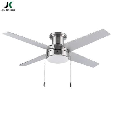 China With ZS-52-22033BN 52inch Plywood Light 4 Blade Large Wooden Ceiling Fan Led Ceiling Ceil Fan Light for sale