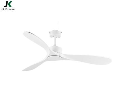 China No ZS-52-18018WH 52inch 3 Blades ABS Smart Ceiling Fan DC Ceiling Fan Light Weight Ceiling Fan Remote Control for sale