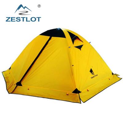 China Outdoor Camping Tent Waterproof Outdoor Waterproof Tarps Travel Aluminum Pole 4 Season 2 Person Camping Tent for sale