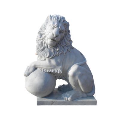 China Modern factory wholesale and retail natural stone hand carved stone lion for sale for sale