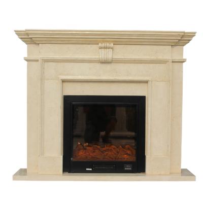 China Modern simple beige marble surround wholesale and retail fireplace surround for sale