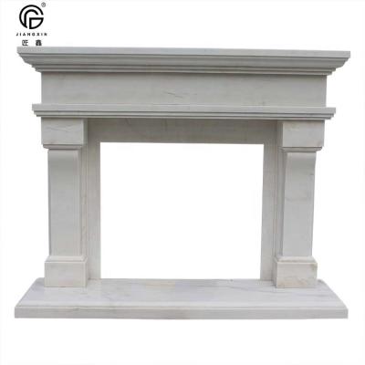 China Modern Classic Design Hand Carved Marble Fireplace Surround for sale