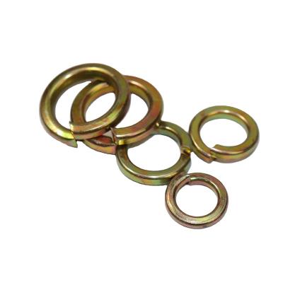 China Yellow Color Zinc Spring Washer High Quality Carbon Steel Galvanized Tapered Spring Lock Washer for sale