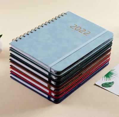 China Hardcover Book Printing Custom Logo Elastic Band A5 Size Hardcover PU Leather Notebook for sale