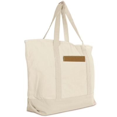 China Recyclable Natural Recycled Cotton Shopping Bag, Custom Canvas Tote Bag for sale