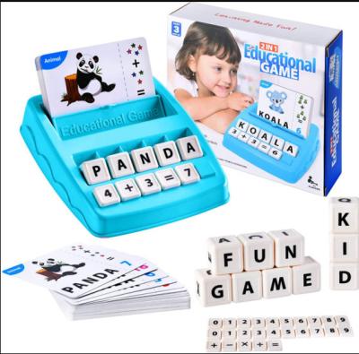 China PVC Children's Education First Words Math Number Calculation English Spelling 2 Games Puzzle Board Puzzle Board in AIDS 1 Educational Toys for sale