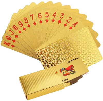 China Entertaiment Game Cards Custom Classic Print Gold Plastic Playing Cards Magic Tricks Tool For Family Game Party for sale