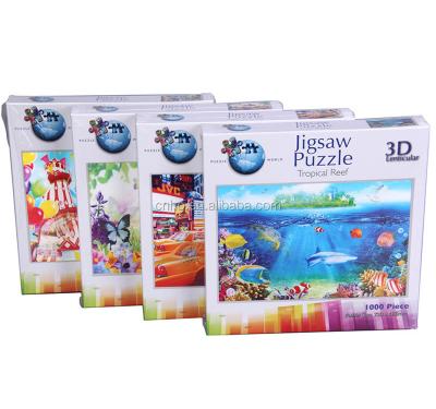 China Cartoon toy 1000 pieces of cardboard paper jigsaw puzzle / custom kids brain teasers for sale