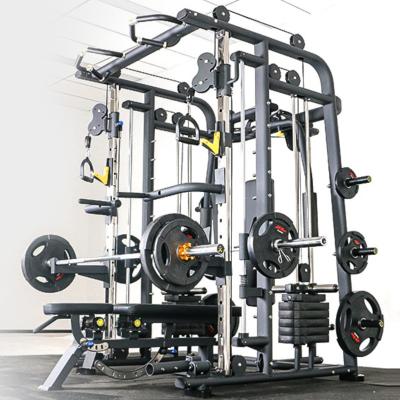 China Multi Functional Smith Machine Squat Rack Indoor Home Gym Equipment With Adjustable Bench for sale