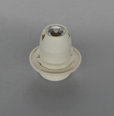 China Flattening Terminal E12-106 White Culus Approved Half Wire Plastic Edison Screw Lamp Holder For Pendant Light for sale