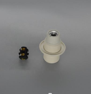 China White Full Screw E14 208A Wire Edison Screw Plastic Lamp Holder For Pendant Light for sale