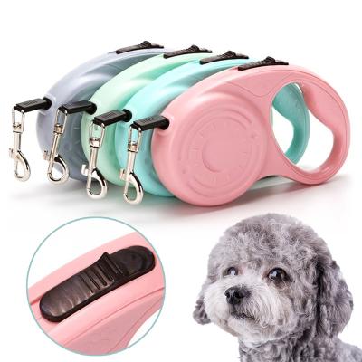 China 3M 5M Automatic Adjustable Extending Retractable Puppy Cats Leashes Lights Nylon Dog Dogs Walking Retractable Leash Rope 3/5M for sale