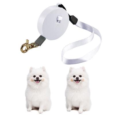 China Hot Sale Automatic Mini Pocketable Adjustable Metal Carabiner Kitty Cat Retractable Dog Leash Rope Pet Puppy Leash Lights 2m Length for sale