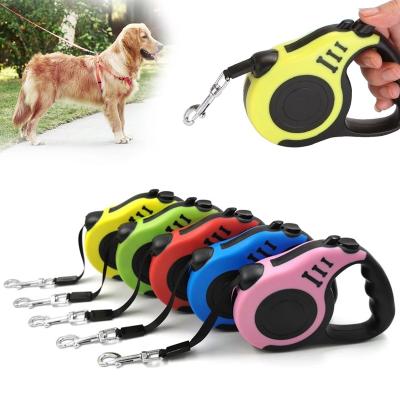 China Cat Lead Extension Puppy Walking Leash Durable 5m Lights 3m Nylon Retractable Running Caster Dogs Automatic Retractable Leash for sale