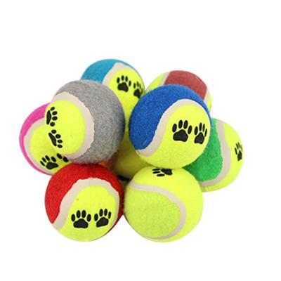 China Rubber Chew Stocked Dog Toy Interactive Dog Tennis Ball Toy for sale