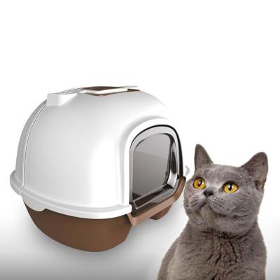 China 2022 Wholesale Viable Cat Toilet Bedpan Portable Multiple Color Closed Large Cat Litter Box With Cat Litter Scoop for sale