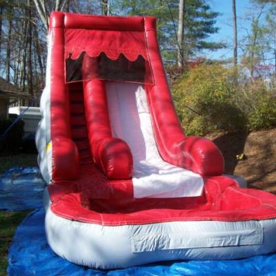 China 0.55mm PVC Tarpaulin Douable Lane Inflatable Slide Inflatable Water Slide For Sale for sale