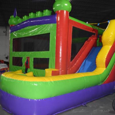 China Wateproof Inflatable Water Slide Bounce Combo House Tropical Jumping Inflatable Water Slide For Sale for sale