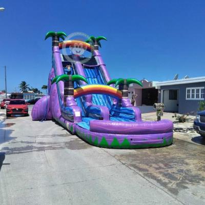 China Water Proof Inflatable Slide With Pool Kids Inflatable Slide For Swimming Pool for sale