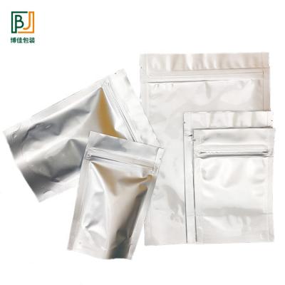 China High Quality Resealable Vertical Aluminum Foil Food Packaging Bag Impact Resistance Aluminum Foil Zipper Packaging Bag for sale