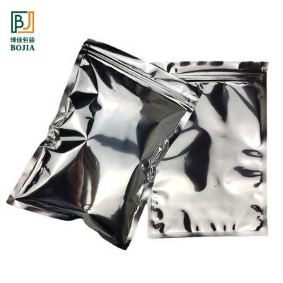 China Disposable Aluminized Resealable Foil Zipper Packaging Bag For Food And Snack Stock Merchandise Small Foil Mylar Resealable Smell Proof for sale