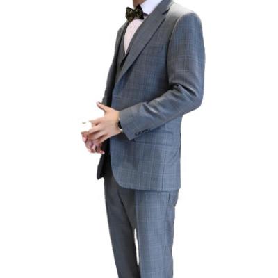 China Anti-Wrinkle Mens Wool Fabric Custom Tailoring Suit, Bespoke Mens Formal 2pcs Suit for sale