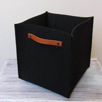 China Large Viable Felt Box Felt Modern Square Basket Hamper Toy Storage Storage Box for sale