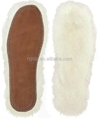 China 100% Sheep Wool Replacement Insoles For Winter Autumn Shoes Boots Slippers Women Warm Sheepskin Insoles for sale