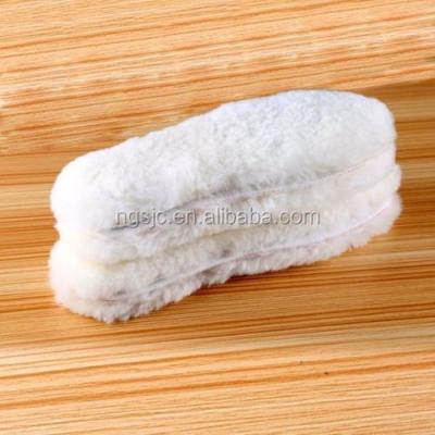 China 100% Shearling Natural Thermal Winter Cashmere Sheep Wool Shoe Insole Warm Sheepskin Shoe Pads for sale