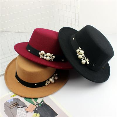 China Floppy Wool Character Hat Felt Fedora With Wide Brim Women's Vintage Pitcher Colors For All Ladies Outfits for sale