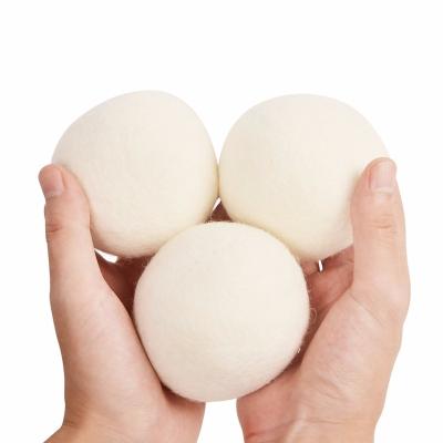 China Home Cleansing Natural Softener, Reusable, Reduce Wrinkles, Saves Drying Time Pack of 6 Wool Dryer Balls for sale