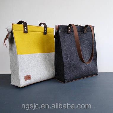 China Toto Folding Felt Bag Felt Shopper Bag With Zipper for sale