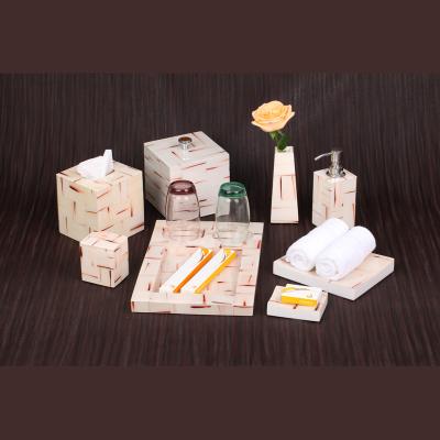 China 8 piece bathroom resin supplies for 5- star hotel for sale