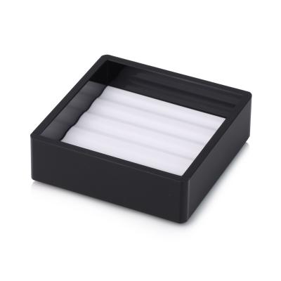 Китай 85*85*20Black with white acrylic soap dish , soap tray for 5-star hotel продается