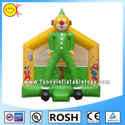 China Amarillo verde de salto comercial del castillo de las gorilas combinadas inflables del payaso del OEM en venta