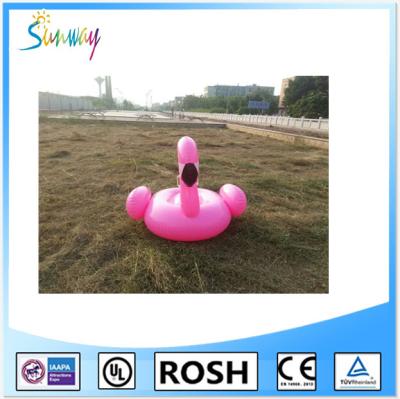 China Paseo inflable del flotador del flamenco de la natación en flamenco rosado inflable gigante en venta