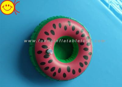 China Watermelon Inflatable Water Floats / Pool Floats Customized Inflatable Cup Holder for sale