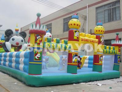 China Customized Panda Paradise Inflatable Fun City bouncy castle for adults for sale