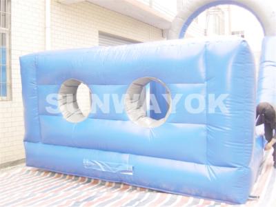 China carrera de obstáculos animosa inflable de dos calles adulta de los castillos con la lona del PVC de 0,55 milímetros en venta