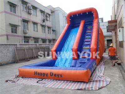 China Tobogán acuático interactivo inflable emocionante de los juegos con la piscina para los adultos/los niños en venta