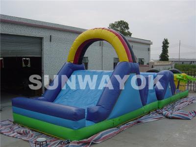 China Carrera de obstáculos inflable grande de los niños para el patio trasero con el 12M los x 3.7M los x 4.5M en venta