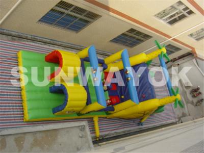 China Carrera de obstáculos inflable comercial para los niños, alquiler animoso de la carrera de obstáculos en venta