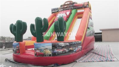 China 0.55MM PVC Commercial Inflatable Slide / Durable Large Kids Inflatable Slide for sale