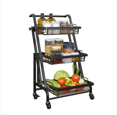 China Children's Toy Storage Rack Plastic Floor Snack Storage Rack Multi-Layer Stored Living Room Kitchen Trolley Matching Rack for sale