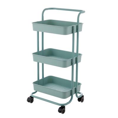 China High Quality Stocked Cart Racks Multi-Layer Mobile Kitchen Racks With Wheels for sale