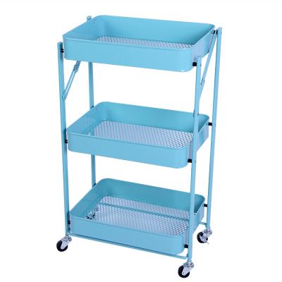 China Manufacturers Stocked Foldable Shelving Freestanding Indoor Kitchen Device Safety Movable Wholesale Shelf for sale