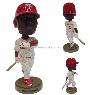 China Custom Flip Head Craft Baseball Player Miniature Figure From Europe for sale