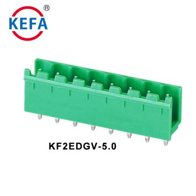 China PA66plastic KF2EDGV-5.0/5.08mm 2 Pin Plug-In Screw Terminal Block plug connector 5.08mm connectors for sale