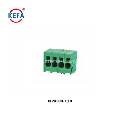 China PA66plastic KEFA KF205RB-10.0 10mm pPitch PCB spring type PCB terminal block wire blocks for sale